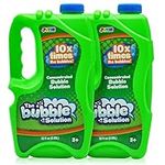 JOYIN 2 Bottles Bubbles Refill Solutions 64 Ounce (up to 5 Gallon) Big Bubble Solutions, CONCENTRATED for Bubble Machine, Gun, Wand Fluid Summer, Easter Toys (Green)