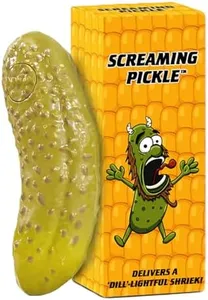 DR DINGUS Screaming Pickle - Original Goat Scream - Best Talking Noise Gag Gift for Kids and Adults - Funny Office Prank or Family Night