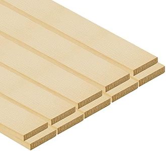 TWE - listelli legno massello abete 10x50 x 2000 piallati su quattro lati con smusso su spigoli Made in Italy confezione da 10 pz