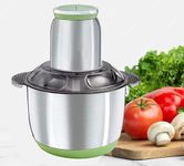 Vinskep Electric Chopper, Meat Grinders with Stainless Steel Bowl Heavy 220W Motor - 2 Speed Modes for Kitchen Food Processor, Meat, Vegetables, Onion, Mince (Electric, 2 Liter)