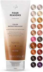 FOUR REASONS Toffee Toning Treatment - Color Depositing Conditioner for Color-Treated Hair - Semi Permanent Hair Toner, Vegan and Cruelty-Free (27 Shades), 6.76 fl oz
