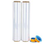 BOMEI PACK Stretch Wrap Film, Plastic Wrap 20 inch x 1000ft, 2 Packs with Rotatable Sleeve