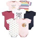 Hudson Baby Unisex Cotton Bodysuits, Creativity, 6-9 Months, (Pack of 5)