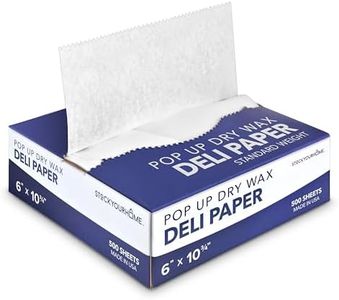 500 Count Pre-Cut Deli Wax Paper Sheets, 6” Heavy Duty Pop Up Dry Wax Sheets for Restaurant, Disposable Deli Paper for Food, Waxed Paper Sheets for Burrito, Hot Dog or Sandwich, Stock Your Home