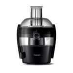 Philips Viva Collection Compact Juicer, 1.5 Litre, 500 Watt, Quick Clean Technology, Drip Stop, Dishwasher Safe Parts, See-through Pulp Container, Direct Serve, Black (HR1832/01)