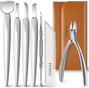 FUMAX Pedicure Knife Set for Feet, Professional Ingrown Toenail Clippers, 7 PCS Pedicure Tools Set with Leather Case, Foot Care Tools Manicure Set for Calluses Corn & Dead Skin