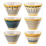 Nestasia Ceramic Ramen Bowls Set of 6 | Microwave & Dishwasher Safe Snack Bowl | Ideal for Serving Noodles, Ramen, Maggi, Soups or Curries (Set of 6, 350ml Each) | Diwali Gift for Friends & Family