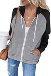 LACOZY Womens Fashion Casual Jackets Shirt Classic Long Sleeve Hooded Tops Sweatshirts Zip Up Hoodies Black M