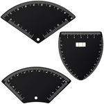 3Pcs Eyebrow Shaper Tool,Brow Mapping Ruler for Different Face Shapes, Portable Makeup Stencils for Face with Fan Shape, Semi-Fan Shape and Level Gauge Rulers, Reusable Eyebrow Stencil for Women and Makeup Artists,Black