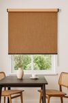 Colornest 100% Blackout Premium Roller Blinds for Windows 52 Inch W X 72 Inch L| Textured Linen Fabric | Thermal Insulated Roll-Up Shades | UV Sun Protection for Home & Office | Heavy Duty | Ash Brown