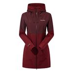 Berghaus Women's Rothley Gore-Tex Waterproof Rain Mac, Slim Fit, Adjustable, Eco-Friendly Coat, Syrah/Decadent Chocolate, 14