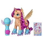 Hasbro My Little Pony: A New Generation Movie Sing 'N Skate Sunny Starscout - Interactive 9-Inch Remote Control Toy with 50 Reactions, Lights, English Version, F1786