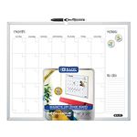 BAZIC 16" X 20" Aluminium Framed Magnetic Dry Erase Calendar