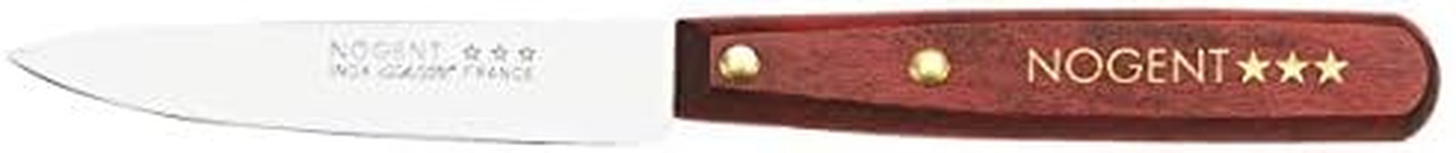 Nogent 3 Etoiles 02000B Couteau Office Lisse Classic Bois, Merisier
