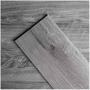 GreenFullHouse Vinyl Flooring Laminate Flooring with Grey Wooden Grain Effect 2mm Thick 36 Planks Environmentally Friendly for Office Kitchen Basements Dining Room (54Sq.Ft,Grey)