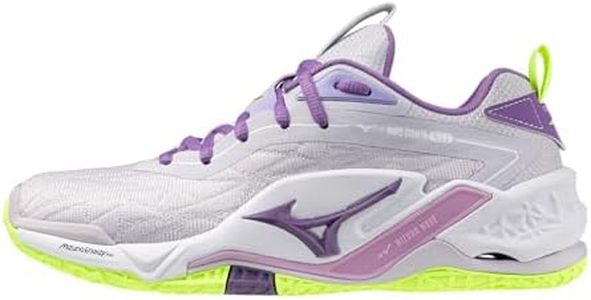 Mizuno Wave Stealth Neo 2 Unisex Volleyball Shoe, White/Lavender, 8 US Men