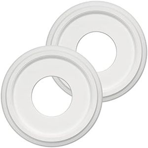 EIFHYT 2 Pack Molded PU Ceiling Medallion for Light Fixtures and Ceiling Fans, 10" OD x 4" ID （White）