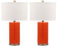 Safavieh Lighting Collection Roxanne Orange 26-inch Table Lamp (Set of 2)