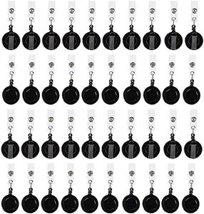 Juvale 100 Pack Retractable ID Badge Holder Reel for Card Holders with Clips, Bulk for Nurses and Teachers, Office Supplies, Name Badge for Employees, Schools (26.5 Inches)