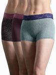 LEADING LADY Printed Boyshorts Underwear for Women | Micro Modal Fabric 4 Way Stretch | High Waist Boyshorts | Pack of 3 | Stylish Undergarments | Coffee & Green