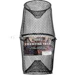 Crawfish Trap Crawdads Crayfish Trap Torpedo Heavy Duty Bait Trap Steel Mesh Wire Black with Clip Two-Piece Durable (1 Pack Trap)