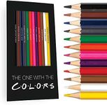 The One with the Colors Colored Pencil Set for Fans of Friends | Set of 12 Friends-Inspired Parody Pencils | Each Color Pencil is Foil-Stamped with Clever Show References | Great Gift for Fans