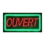 LED Ouvert Sign for Business, Super Bright LED Open Sign for Nail Salon, Electric Advertising Display Sign for Beauty Salon Shop Store Storefront Window Home Decor. (Green)