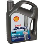 Shell 13510020 Advance Ultra 4T 15W-50 Motorcycle Oil, 4L