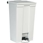 Rubbermaid Commercial Products Step-On Container Mobile 87 Litre White FG614600WHT