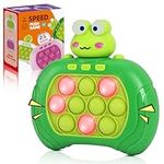 SUPER JOY Quick Push Game with Light Pop Game It Fidget Toys for Kids Adults | Fast Push Bubble Game Handheld Puzzle Game Machine for Boys Girls 3 4 5 6 7 8 (Frog)