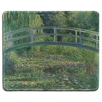 dealzEpic - Art Mousepad - Natural Rubber Mouse Pad with Famous Fine Art Painting of The Water-Liliy Pond by Claude Monet - Stitched Edges - 9.5x7.9 inches