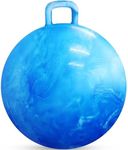 Hopper Ball With Handle For Kids 20-inch (50cm) Bouncy Balls For Kids, Blue jumping ball for kids Kangaroo Hippity Hop Balls, Sit And Spin Bouncing Ball With Handle Bounce Ball For Kids With Hand Pump