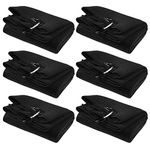 Cindeer 6 Pcs Tri-fold Golf Towel 16 x 23 Inch Microfiber Fabric Golf Towels for Golf Bags with Heavy Duty Clip Waffle Pattern Golf Towel for Men Women Golf Club, 6 Color Options(Black)