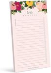 Bliss Collections to Do List Notepad, Pink Floral, Magnetic Weekly and Daily Planner for Organizing and Tracking Grocery Lists, Appointments, Reminders, Priorities and Notes, 4.5"x7.5" (50 Sheets)