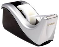 Scotch Desktop Tape Dispenser, Silvertech Two-Tone (C60-ST)