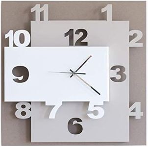 Arti e Mestieri OR2869C62 Orologio da Parete, Metallo, Beige/Nocciola/Bianco, 40 x 8 x 40 cm