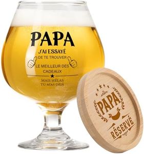 Funnli Cadeau Anniversaire Papa, Verre À Bière Cadeau Pour Papa, Idee Cadeau Papa Cadeau Fete Des Peres Personnalisé Cadeau Papa Anniversaire de sa Fille