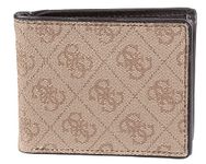 Guess Men's Leather Bifold Wallet, Brown, One Size