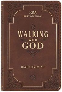 Walking with God Devotional - Brown Faux Leather Daily Devotional for Men & Women 365 Daily Devotions