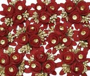 Asian Hobby Crafts Fabric Flower Set of 10pcs (Red)