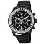 Joshua & Sons Men's Crystal Watch - Accented Crystal Bezel 3 Subdials Multifunction On Stainless Steel Bracelet - JS81