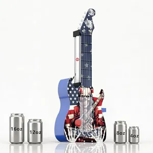 KANBOL 615 Guitar Style Pneumatic Can Crusher,16oz Soda Cans,Wall-Mounted Heavy Duty Can Smasher,Air Cylinder Metal Compactor,Air Powered Aluminum Can Crusher for Garage, Kitchen, Workshop