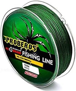 Bolt Strong PE Braided Fishing Line - 0.45mm 70LB 100M 4 Strands Monofilament, Durable Angling Accessory (Green) Max Tension 35.7KG