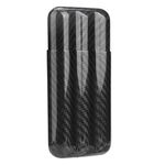 Cigar Case Carbon Fiber Humidors 3 Tubes Cigar Holder Storage Box Travel Case