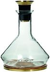 RBT Decanter with Wood Coaster and Micro-Perforated Aerator,Clear