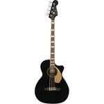 Fender Kingman Acoustic Bass Guitar (V2) - Black - with Bag - Walnut Fingerboard