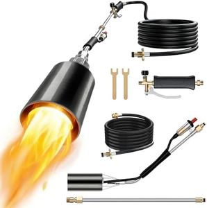 Propane Torch Weed Burner Kit, Heavy Duty 4000F High-Output Flamethrower for Weeding, Roofing & Snow Melting Ergonomically Handle, Self-lgniting - Portable Gas Weed Killer for Grass, Shrub, Ice, BBQ