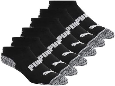 PUMA Women's 6 Pack Low Cut Socks, Black/Grey, 9-11