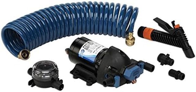 Jabsco 32900-0092 ParMax 4.0 GPM Washdown Pump - 12VDC 60 PSI with 25 ft. hose coil