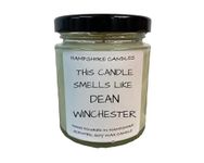 This Candle Smells Like Dean Winchester Quote Candle | Highly Scented | Natural Eco Soy Wax | Handmade | Birthday Keepsake Gift (Clear Glass Jar)